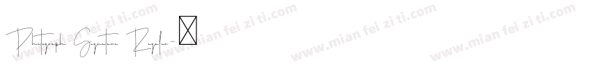 Photograph Signature Regular字体转换